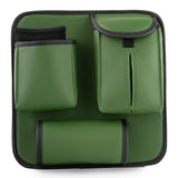 Green car seat back organizer – PU leather multi pocket backseat storage organizer