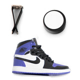 Purple sneaker car air freshener with vent clip and refill fragrance pad