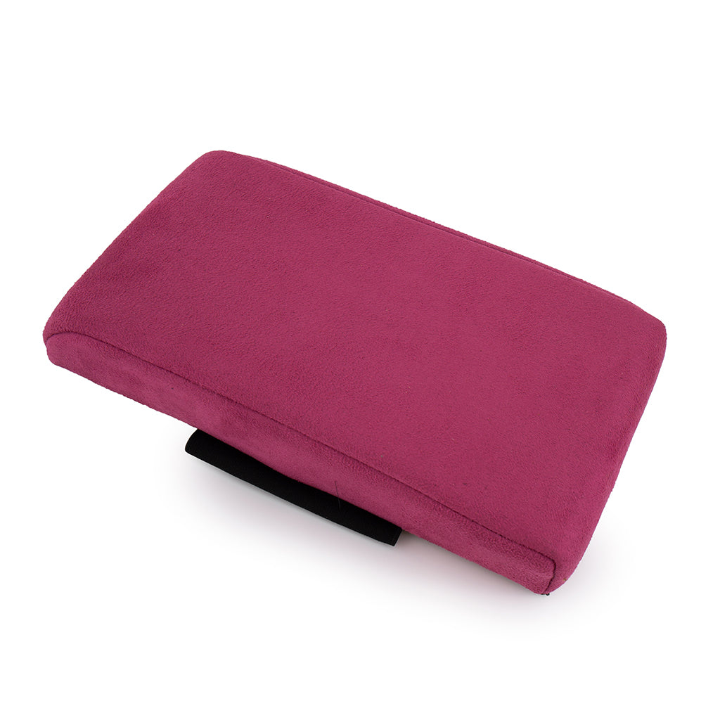 Pink memory foam car armrest cushion for center console. A unique Car-Wah! comfort car accessory for your daily drive. 