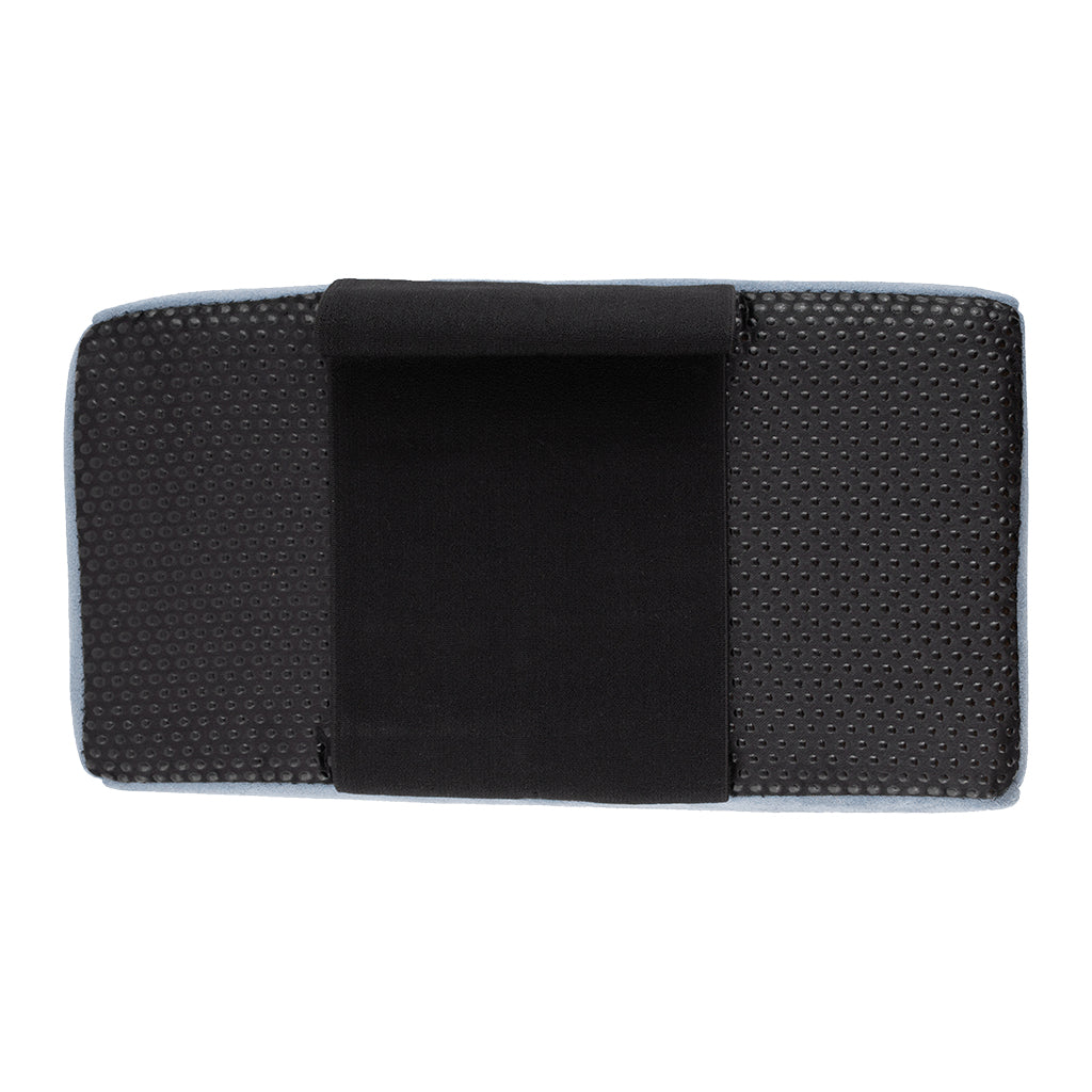 Non-slip base on suede car armrest cover. A unique Car-Wah! comfort car accessory for your daily drive. 