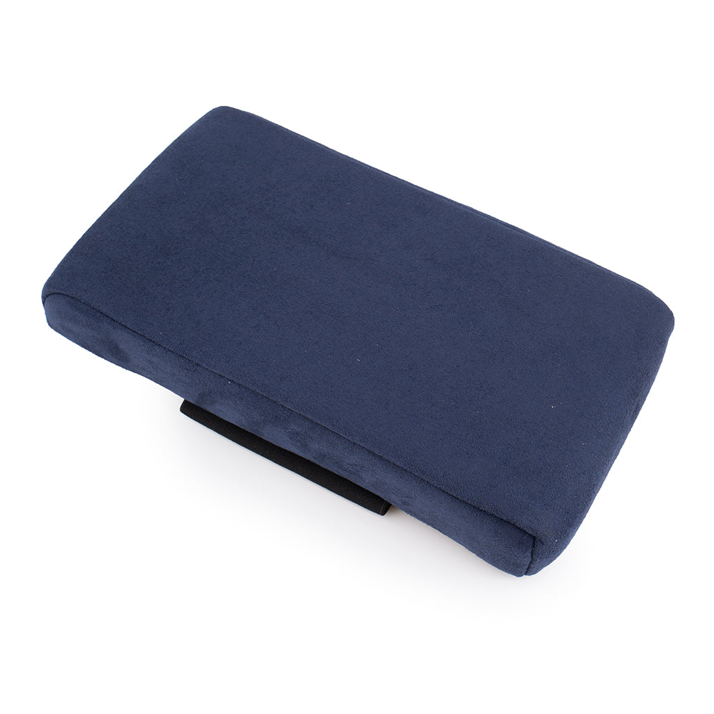 Navy suede armrest cover for car interior. A unique Car-Wah! comfort car accessory for your daily drive. 