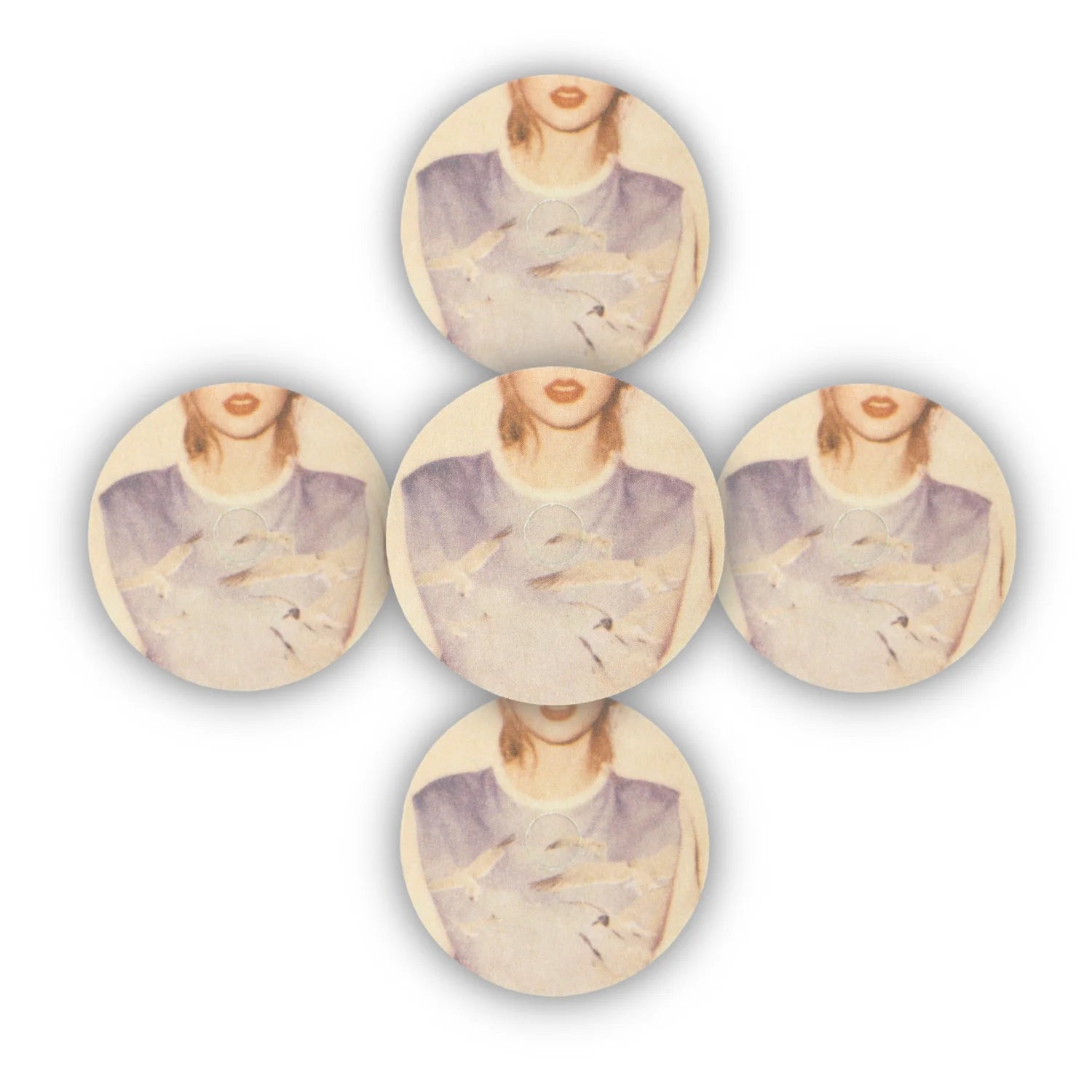 1989 era inspired record player car perfume refill discs – 5 pack