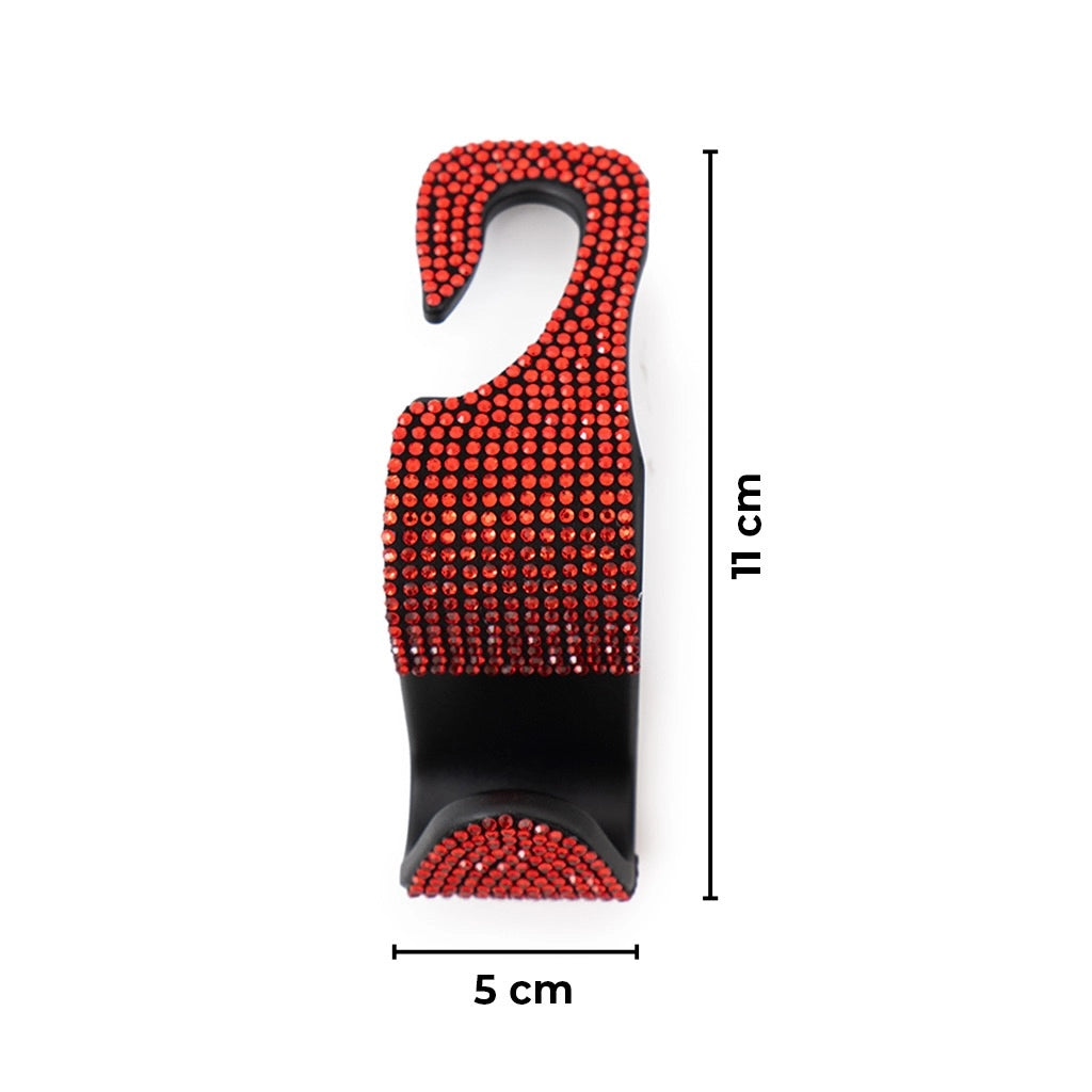 red rhinestone car headrest hook dimensions car seat organizer hook. A premium and unique car organizer by Car-Wah! for your daily commute