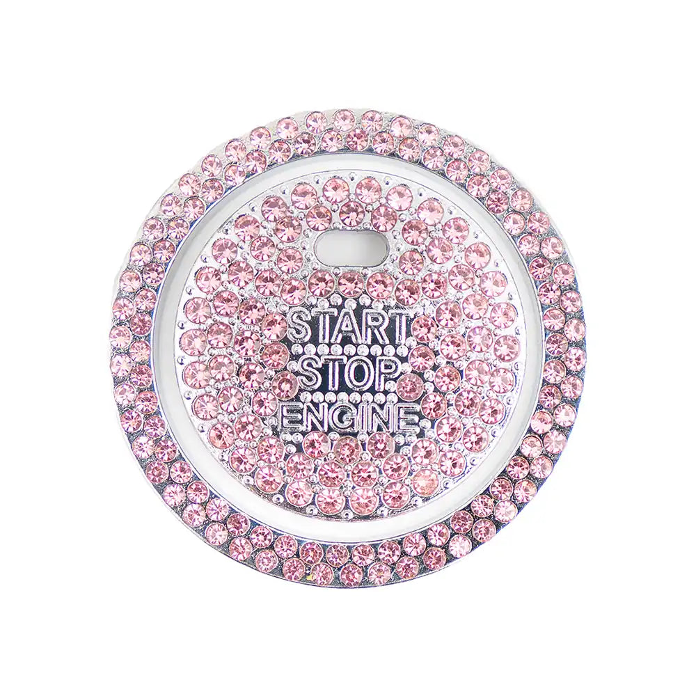 Pink rhinestone car start button cover – sparkly 3.8cm push start ring. An  aesthetic Car-Wah! upgrade for car.