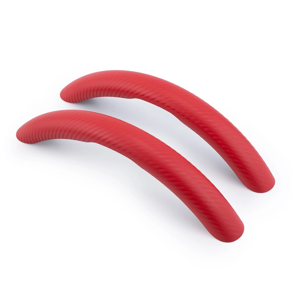 red carbon fibre car steering wheel cover textured finish