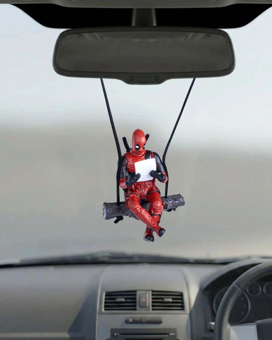 Anti-Hero car dangler by Car-Wah! reading pose rear view mirror hanging accessory India