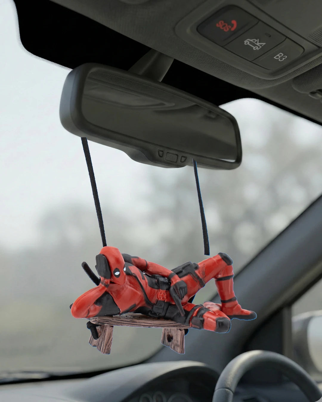 Anti-Hero car mirror hanging action figure sideways pose resin car accessory by Car-Wah!