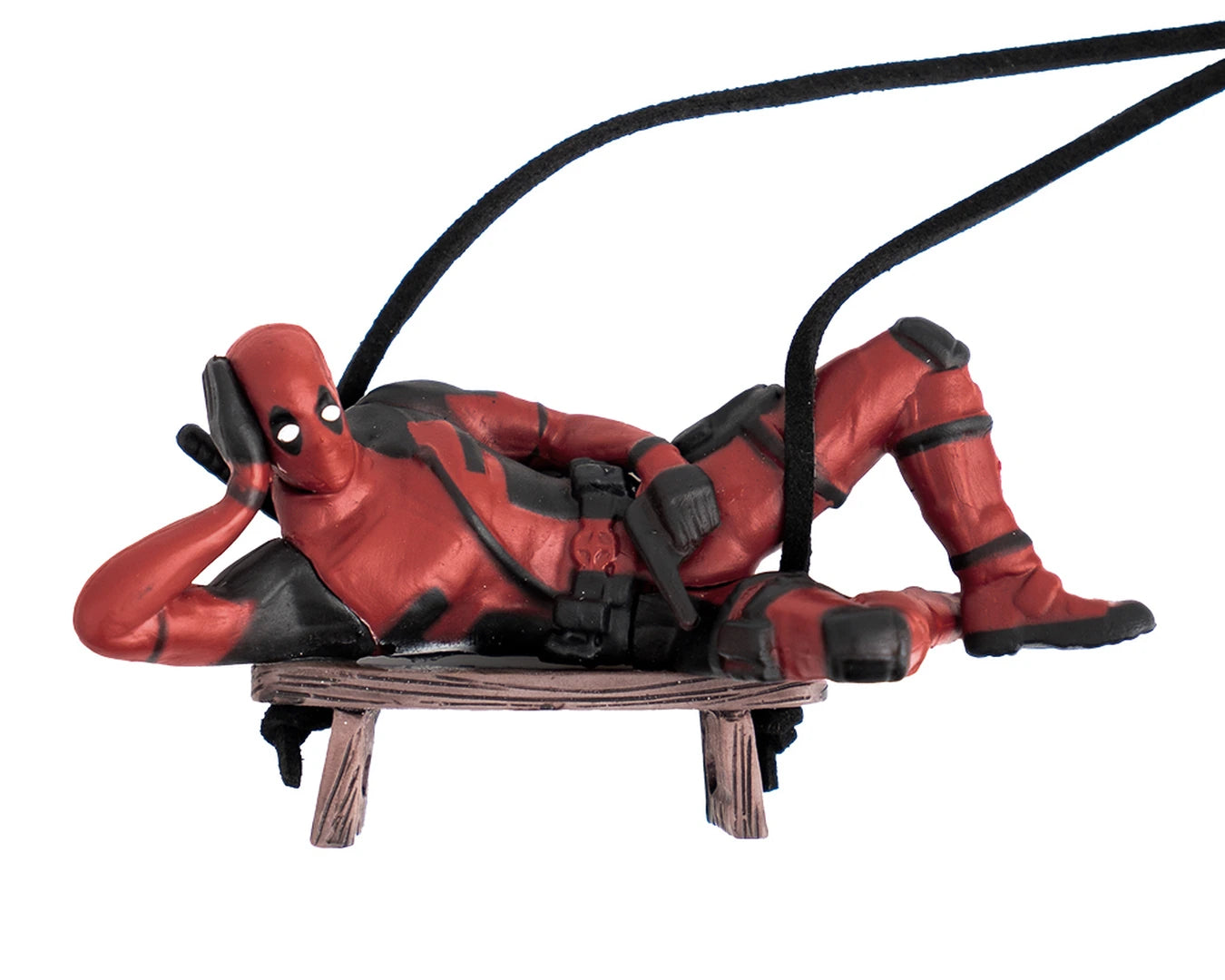 Anti-Hero car dangler sideways pose white background resin action figure car mirror hanging by Car-Wah!