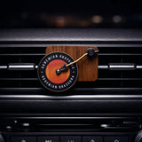 Record Player Car Air Freshener with classic vinyl perfume disc spinning on car AC vent. A unique Car-Wah! car perfume to keep your cabin smelling fresh. 