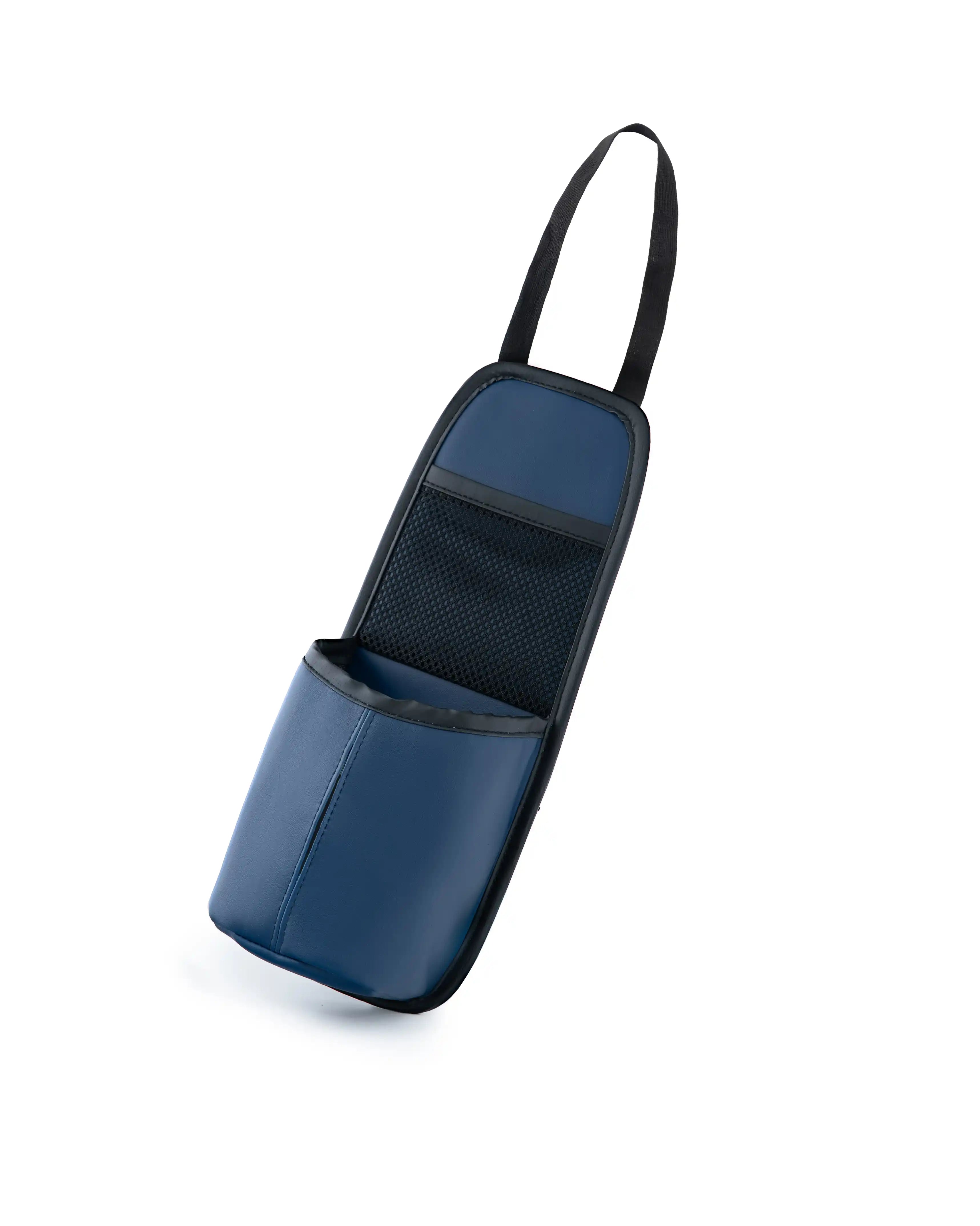Car seat side organizer with adjustable strap – PU leather car interior storage bag. An essential Car-Wah! car organizer to elevate your driving experience.