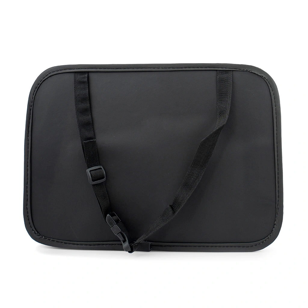 Back view of compact car seat back organizer with adjustable headrest strap. An essential car accessory by Car-Wah! to elevate your driving experience